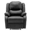 Lounge Recliner Chair PU Leather w/ Adjustable Legrest & Side Pocket, Black
