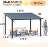 Aluminium Lean to Gazebo Outdoor Metal Harodtop Wall-Mounted Heavy Duty Pergolas