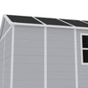 8x8ft Large Plastic Shed Outdoor Garden Tools Storage House with 2 Doors & Floor