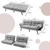 2 Seat Memory Foam Sleeper Couch Convertible Loveseat Sofa Bed Grey
