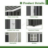 Garden Shed With Window Doors Outdoor Steel Apex Roof Tool Foundation