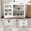 White Bathroom Under Sink Cabinet Basin Storage Cupboard Vanity Unit With 2 Door