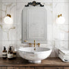 60x90cm Arched Wall Mirror Vintage Wood Bathroom HD Vanity Mirror Over Fireplace