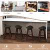 Set of 2 360° Swivel Padded Seat Bar Stools PVC Leather Counter Height Chair
