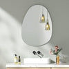 Bathroom Mirror with LED Lights Touch Dimmable Demister Irregular Wall Mounted