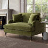 Olive Green Velvet Love Seat - Payton SOF164