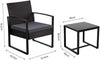 Brooklyn Garden Furniture Set – Outdoor Patio Bistro Set Black