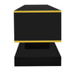 TV Stand Cabinet 180cm w/ LED Lights, 3 Drawers Storage Modern High Gloss Black