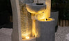 Garden LED Cascading 4 Bowl Water Feature Outdoor Freestanding 75cm