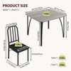 Dining Table Set for 2 with Cushioned Chairs,Grey Compact Kitchen Table Set