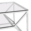 Balnain Clear Glass Coffee Table With Chrome Frame