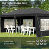 3 x 6m Heavy Duty Gazebo Marquee Party Tent with Storage Bag Grey