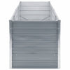 Garden Planter Galvanised Steel 240x80x77cm Grey M8H5