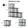 6-Cube Modular Wire Storage Unit,Closet Organizer Shelve for Bedroom,Living Room