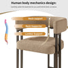 Ergonomic Dining Chairs Set of 2/4/6 with Curved Backrest, Lamb Fleece Fabric
