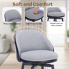 26in Bar Stools Set of 2 Swivel Counter Height Chairs w/ Metal Legs & Footrest