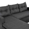 Garden Furniture Set Cambridge Rattan Corner Sofa Table Cushions Grey UK Stock