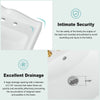 Pedestal Bathroom Sink Compact with Overflow & 3 Pre-Drilled Holes for 4" Faucet