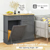 Kitchen Trash Cabinet Freestanding Recycling Cabinet Tilt Out Trash Bin Grey