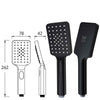 Concealed 2 Way Shower Mixer Square Black 16" Ceiling Shower Head Handset Kit