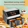 12L Dual Zone Digital Air Fryer Oven Cooker Oil Free Low Fat with 100 Tray Large
