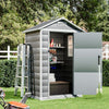 PLASTIC SHED OUTDOOR STORAGE SHEDS UTILITY HOUSE GARDEN TOOLS BOX LOCKABLE 4X3FT