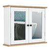 Bathroom Mirror Cabinet Wall Mounted Storage Cupboard W/ Double Door