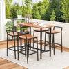 5-Piece Industrial Bar Table Set, Breakfast Tables with 4 bar chairs