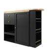 EXTENDABLE BAR TABLE DINING TABLE KITCHEN ISLAND WITH STORAGE FOR DINING ROOM