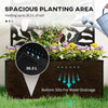 Outsunny Metal Garden Bed w/ Trellis Raised Planter w/ Privacy Panel Refurbished