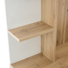 Coat Rack Shoe Storage 5 Shelves Closed Cabinet 4 Hooks Entryway 180cm White/Oak