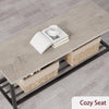 Dining Table Set for 4,Rectangular Table with Upholstered Chairs& Storage Benche