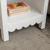 Set Of 2 One Drawer Scalloped Bedside Tables - Staunton White Range