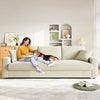 3/4 Seater Corduroy Sofa Jumbo Cord Modern Sofa Couch Seats with 2 Pillows Soft