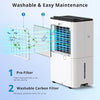 24L/Day Electric Dehumidifier Portable Quiet Air DeHumidifier for Home UK STOCK