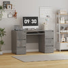 Dressing Table High Gloss Vanity Makeup Desk 6 Drawer Storage Home Computer Desk