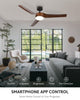 VONLUCE 52" Modern Ceiling Fan w Light & Remote 6 Speeds Reversible Motor 132cm