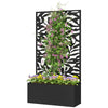 Outsunny Metal Garden Bed w/ Trellis Raised Planter w/ Privacy Panel Refurbished
