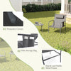 3 Piece Outdoor Patio Metal Chair & Coffee Table Set Bistro Set