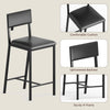 3 PCS Dining Table Set 2 Upholstered Chairs with Storage Shelves for Space