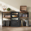 Record Player Stand, 3-Tier Side Table, Vinyl Record Storage,