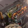 Rattan Garden Furniture With Fire Pit Table 8 Seater Outdoor Furniture Set