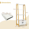 Home Office Versatile Bookcase Ladder Bookshelf-White
