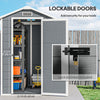 4 x 6ft Plastic Garden Shed with Floor, Window and Lockable Door