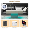 LED Coffee Table with LED Lights Center Cocktail Table for Living Room Grey New