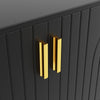 Modern Sideboard Storage Cabinet with Adjustable Shelves for Living Room Black