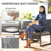 Rattan Garden Bistro Set, 3 Piece Rattan Garden Furniture with Cushions, Black