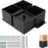6"x6" Post Base for Fence Deck Pergola Gazebo 4PCS Deck Post Bracket with Bolt