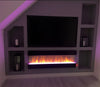 NEW 2025 3 Sided HD Electric Media Wall Fire - 50" BLACK Inset or Mantel
