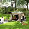 Inflatable Camping Tent, Easy Setup 2 Man Tent, Brown